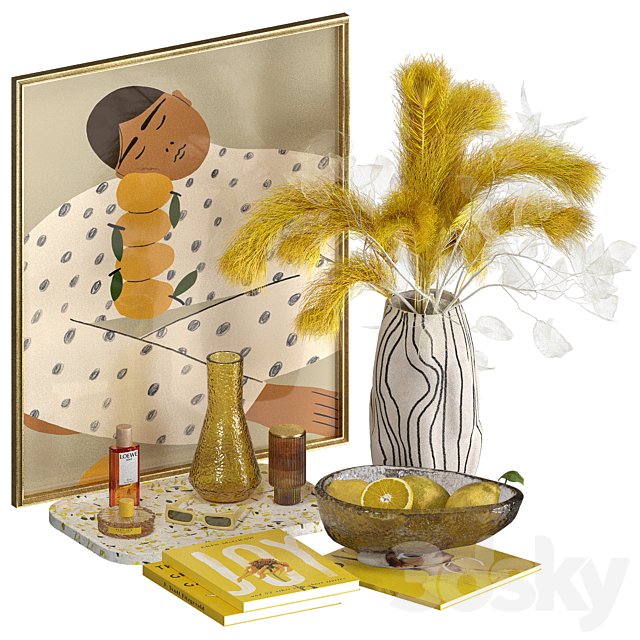Yellow Accent Decorative Set