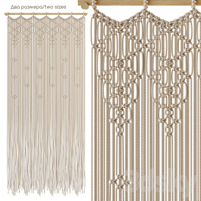 Macrame curtain KaktusDecor
