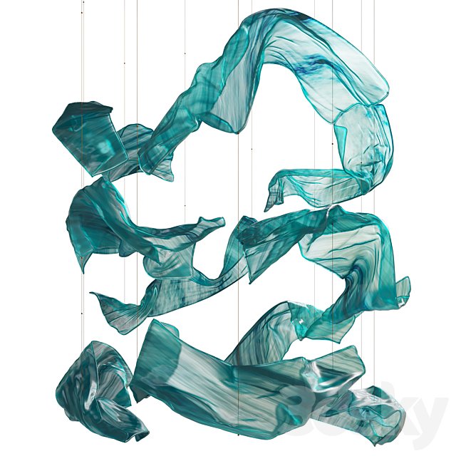 Hanging glass installation 1