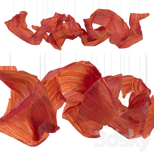 Hanging fabric installation