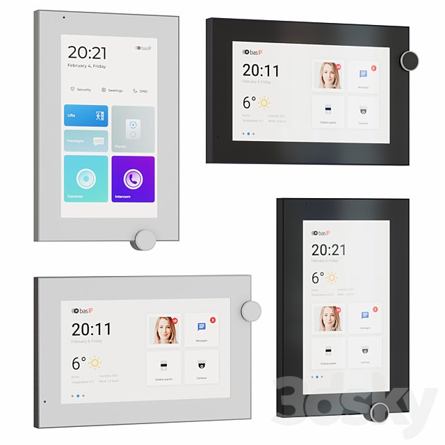 Video intercom AZ-07LL white/black from BAS-IP