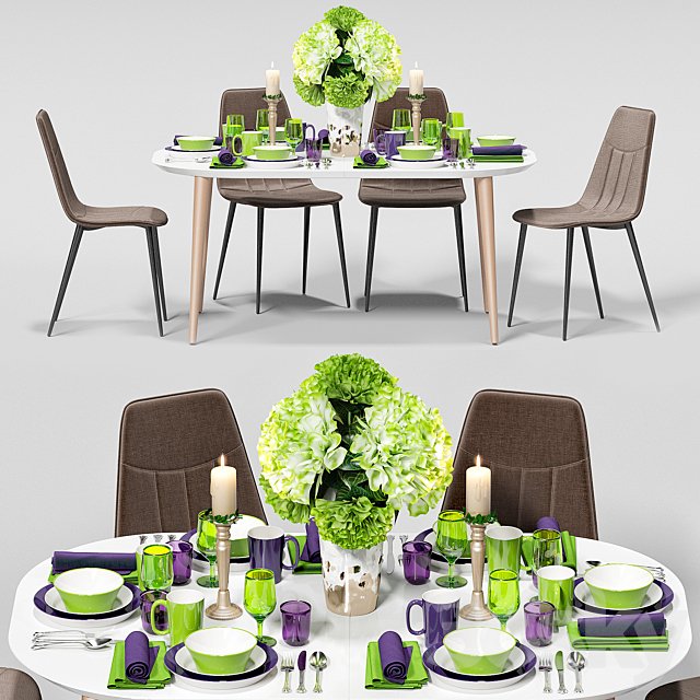 Table and chair serving LaForma