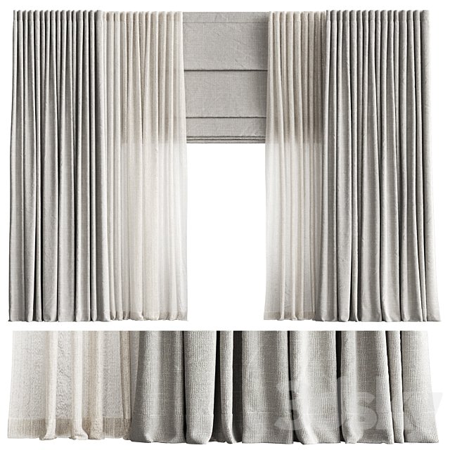 Curtains with Roman blinds 2