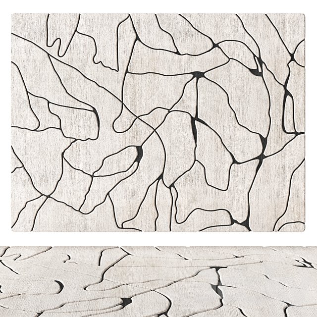 Beige base carpet with black lines