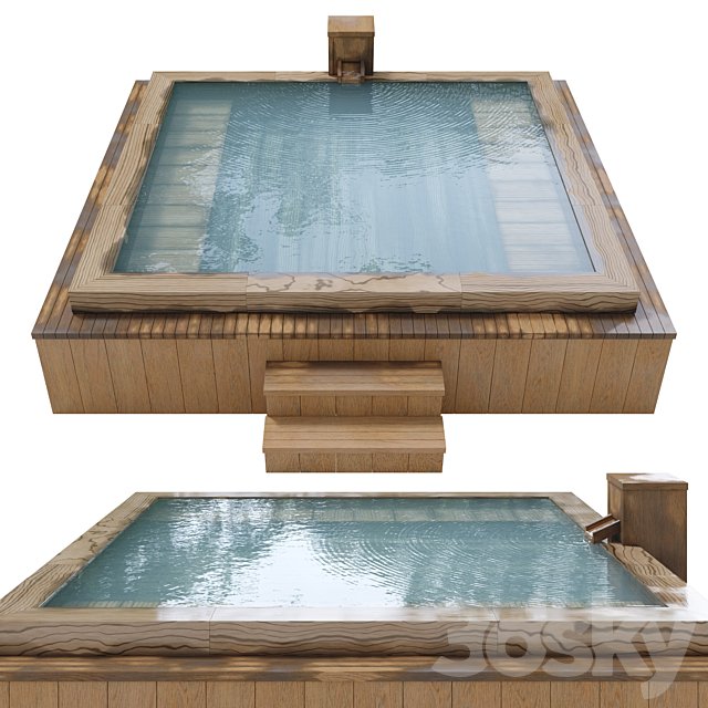 Square wooden font