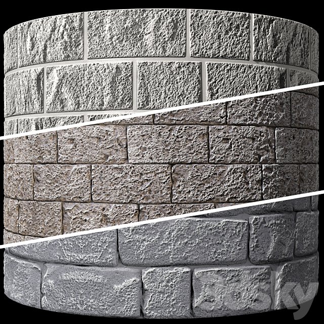 Relief decorative facing concrete plaster wild stone Reckli