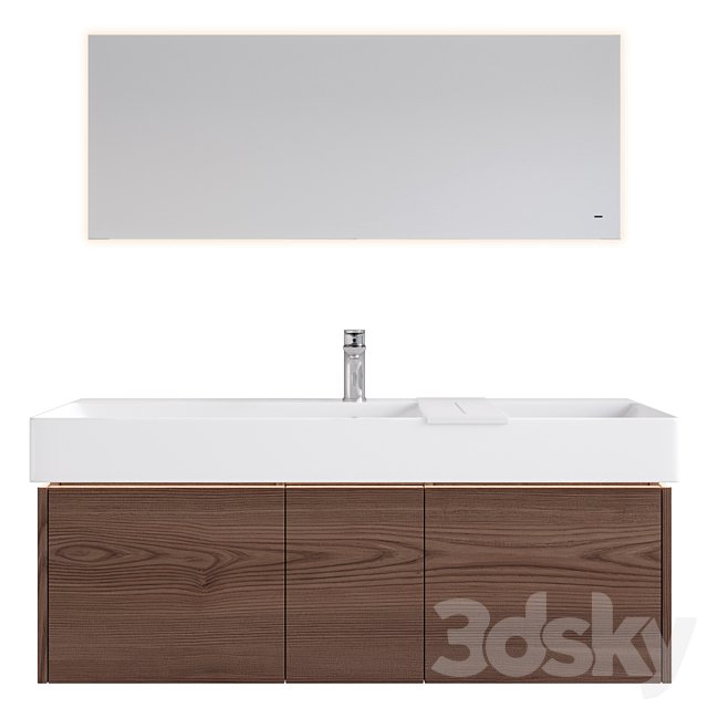 Wall-hung cabinet with sink GRANDE and mirror VETRATA, Kerama Marazzi