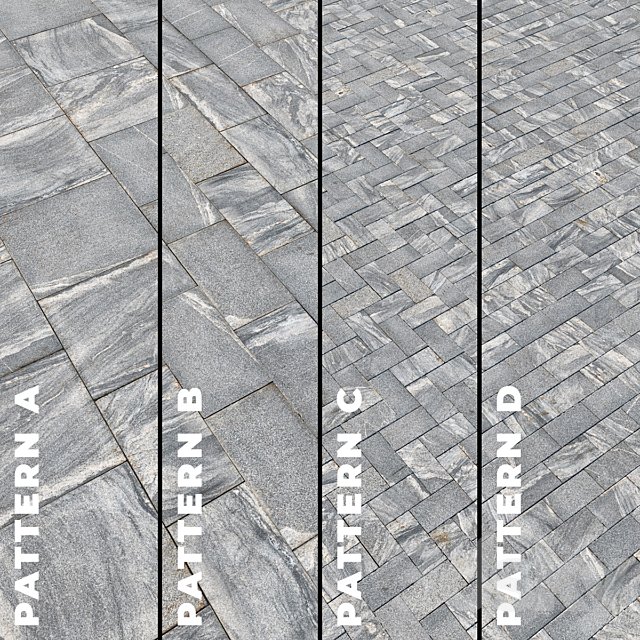 Set of four granite paving textures 7196