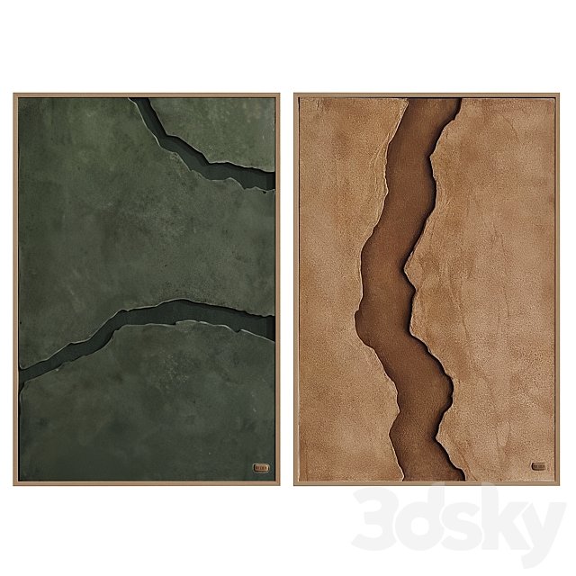 Set of art paintings from the Terra collection by Muddy