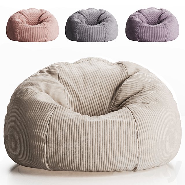 Icon Klassischer Sitzsack Flauschig aus Cord Kingston