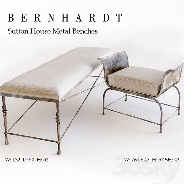 Sutton House Metal Bench