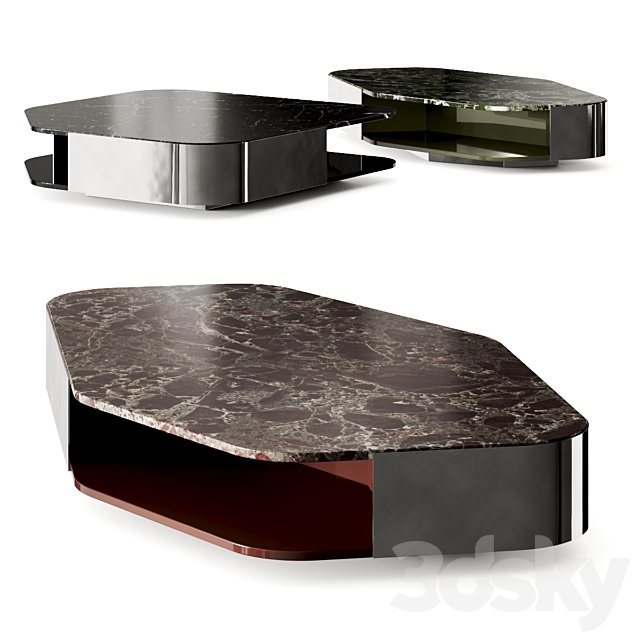 Minotti Diagramma Marble Coffee Table