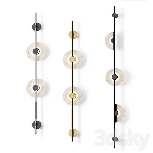 Alabaster Orb Vertical Wall Sconce