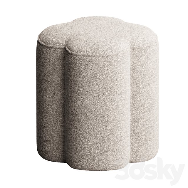 Quatrefoil ottoman