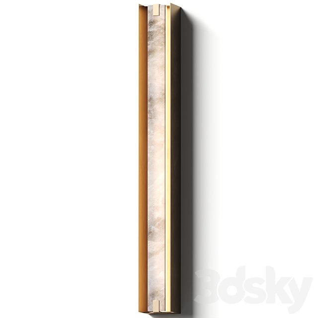 Double Line Wall Light - Square in Circle