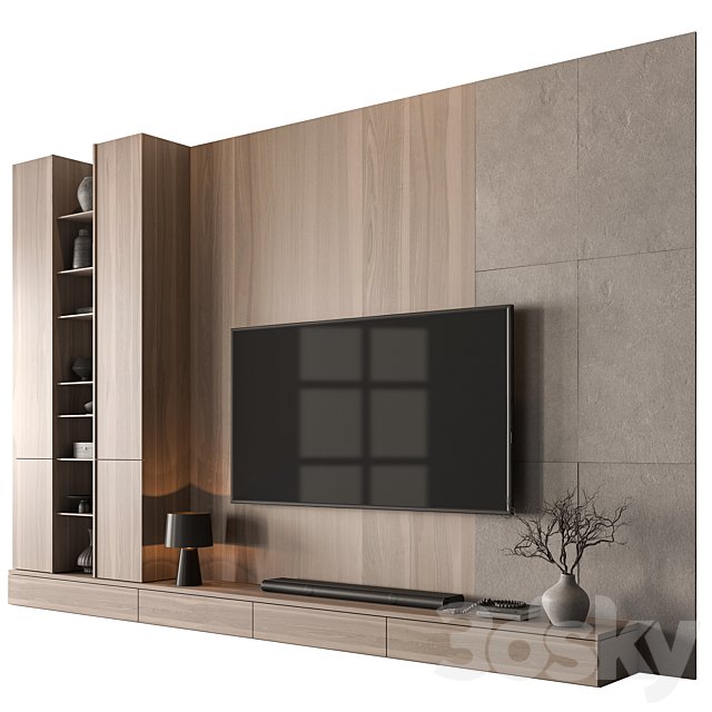 TV Wall Wooden - Set 186
