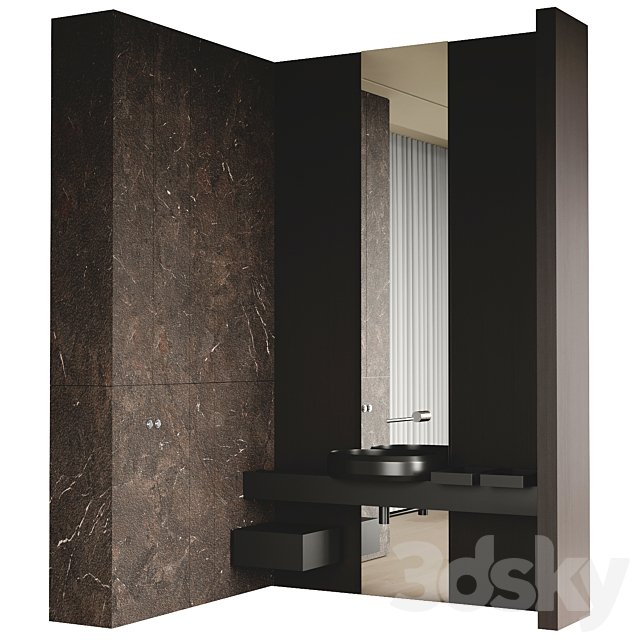 Bathroom set RIGO By AGAPE with INALCO UMBRA