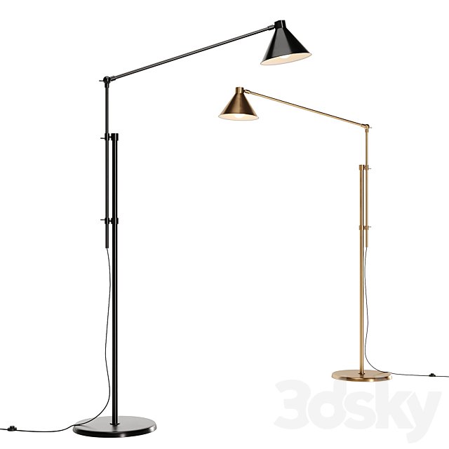 Dione black floor lamp