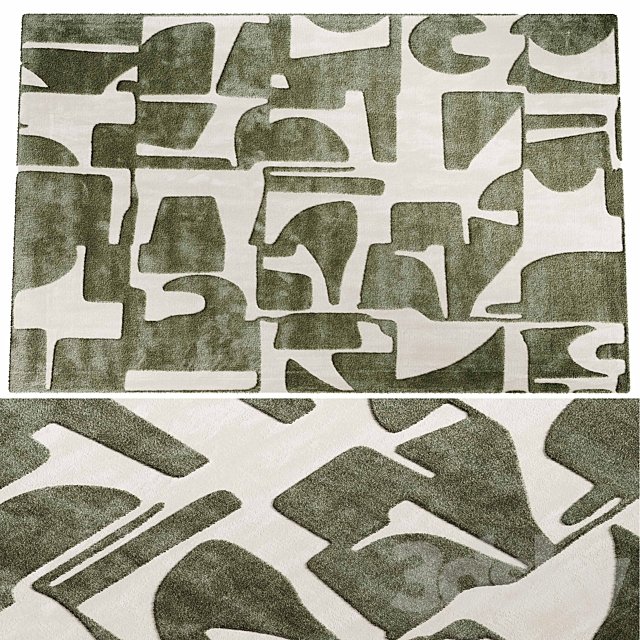 Ecorugs floor rug Papercut yellow