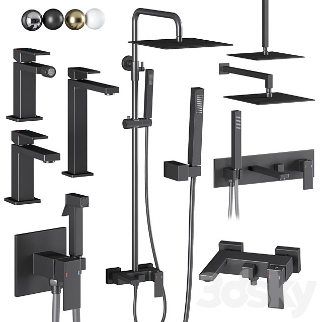 Faucets and showers Boheme Qubic set