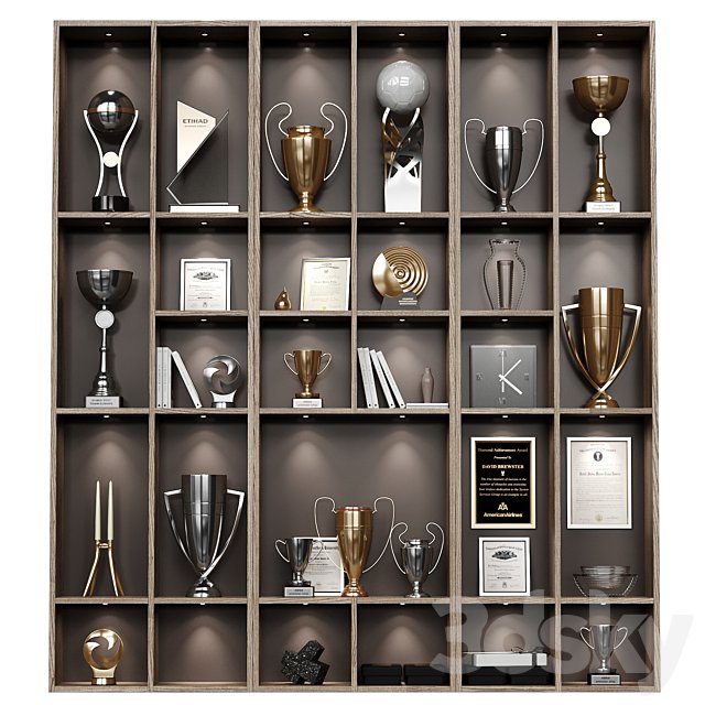 Shelf with awards