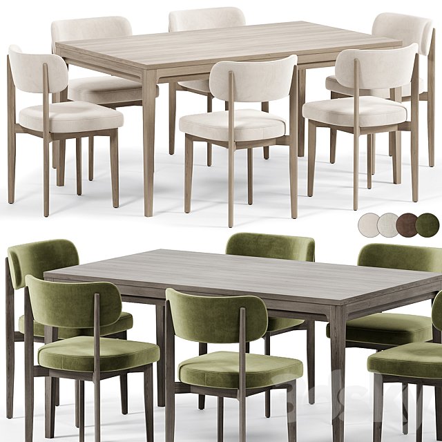 Seam Chair, Yunit Dining Table by Dantone Home