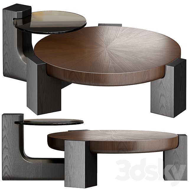 Rhuardhi Modern Round Wood Coffee