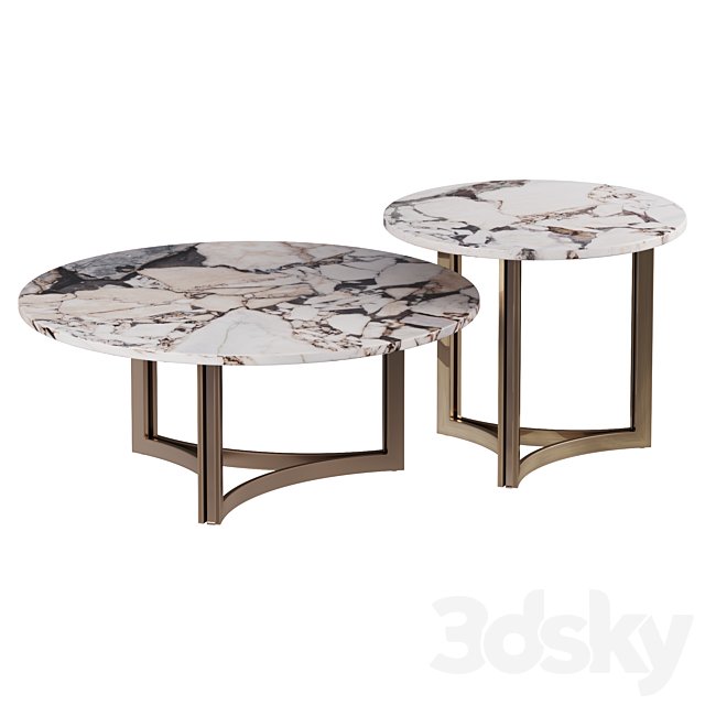 Round marble coffee table