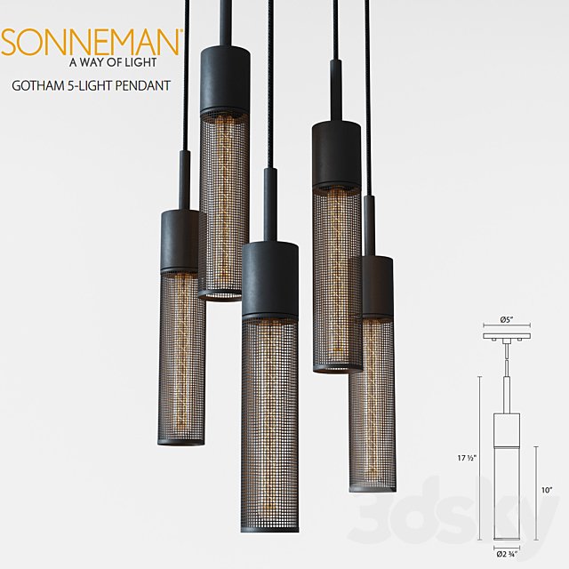 Sonneman Gotham 5-Light Pendant