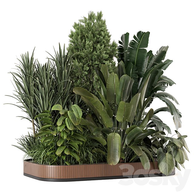 Outdoor Garden Set Bush and Tree 2615