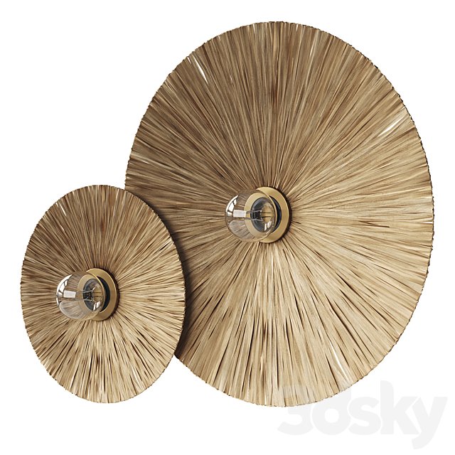 Bra Rafita by La Redoute wall lamp made of Raffia