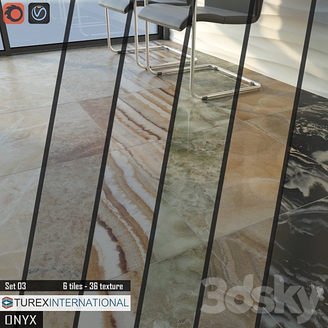 TUREX INTERNATIONAL Onyx Tiles Set 03