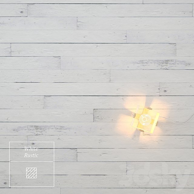 White painted rustic floor