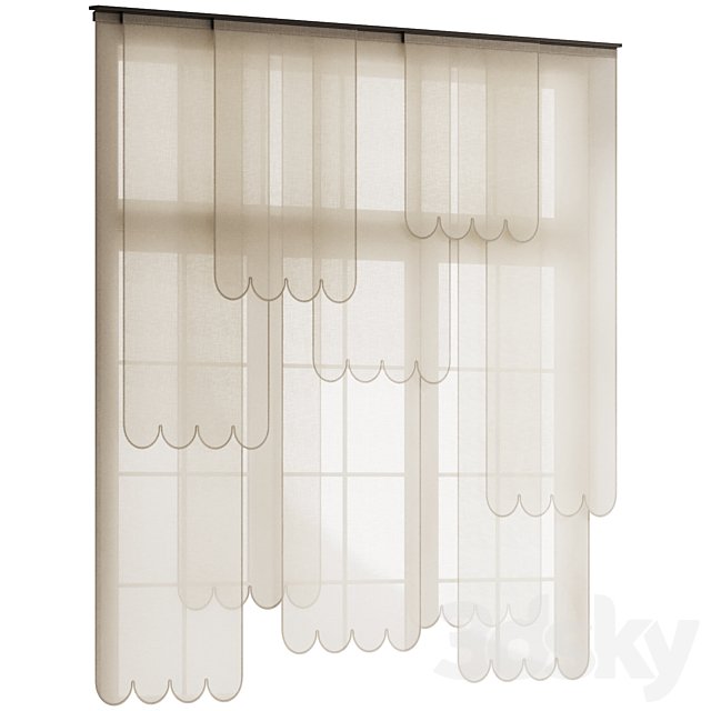 Layered Scallop Panel Curtain