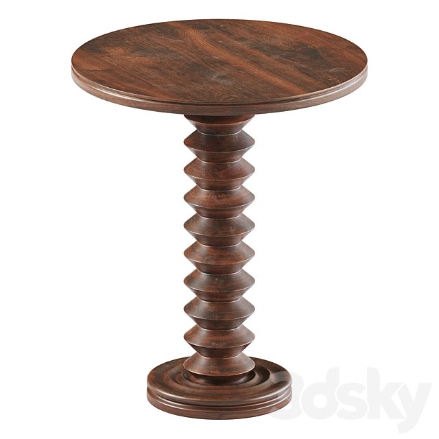 French Wood Side Table by Charles Dudouyt