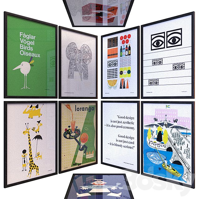 Set posters Olle Eksell Art Posters