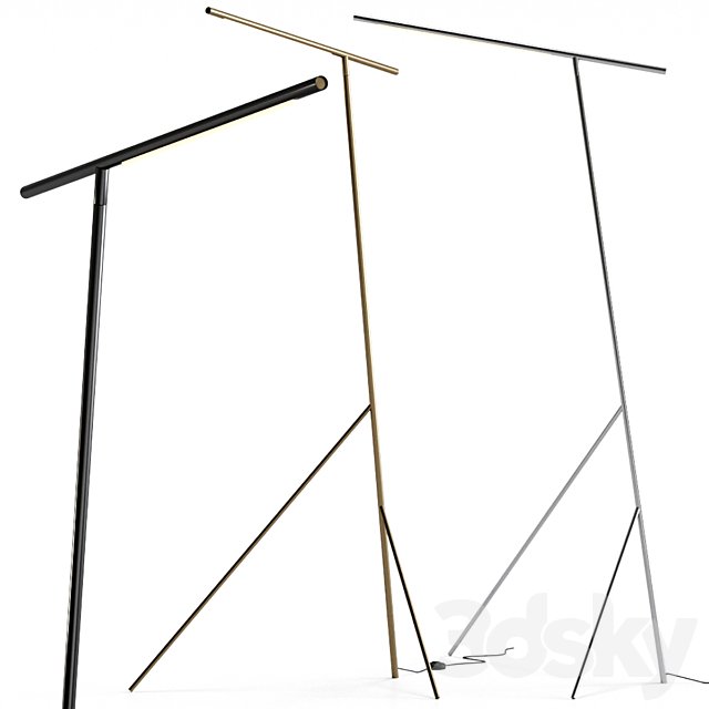 Mattia Floor lamp Steel Brass by Serax