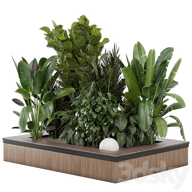 Outdoor Garden Set Bush and Tree 2789