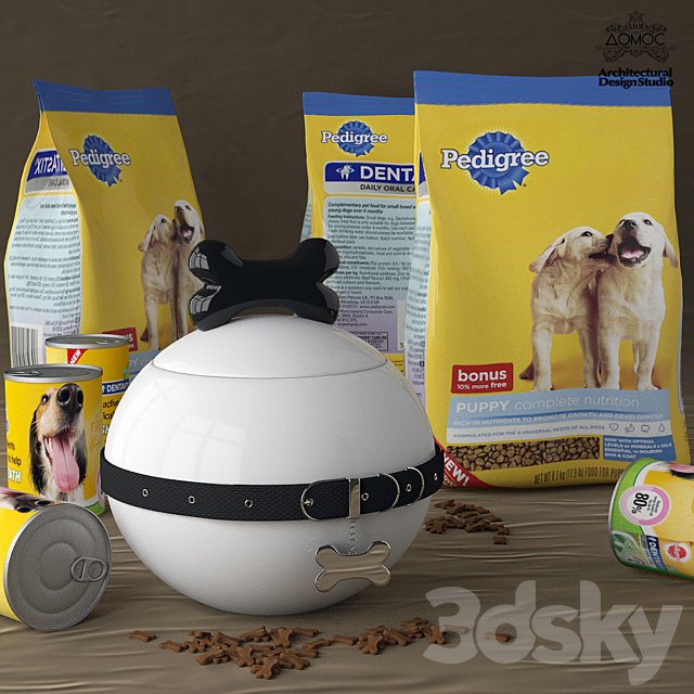 Container for storing dog food