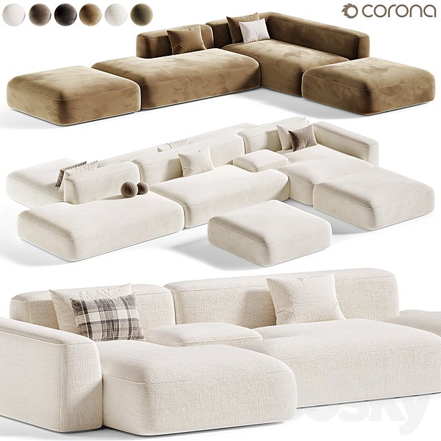 Corner sofa Duo Modular