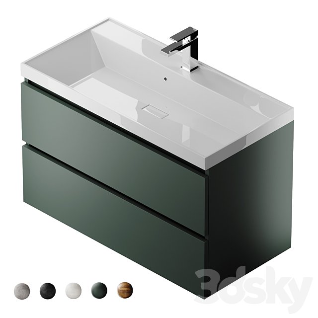 Vanity unit with sink Uperwood Classic New 90 cm