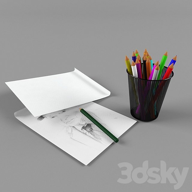 color pencil and paper