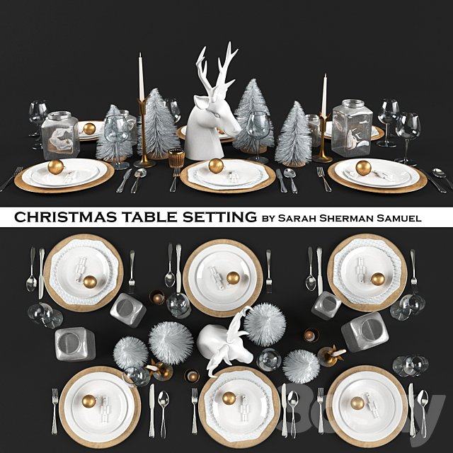 Candlelit christmas table