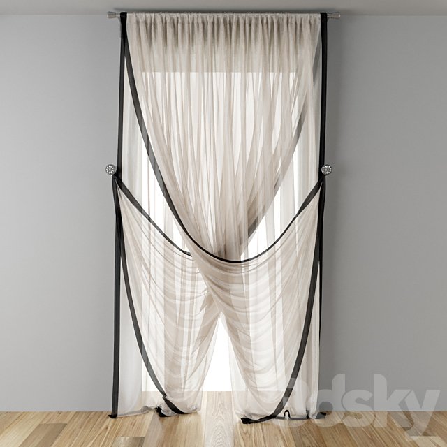 Tulle in the narrow window