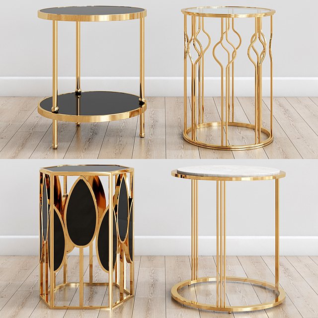 Gold side tables