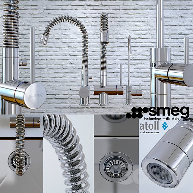 Kitchen sink and faucet Smeg