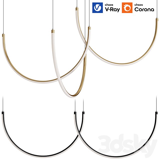 Line Led Chandelier 3 By Loft