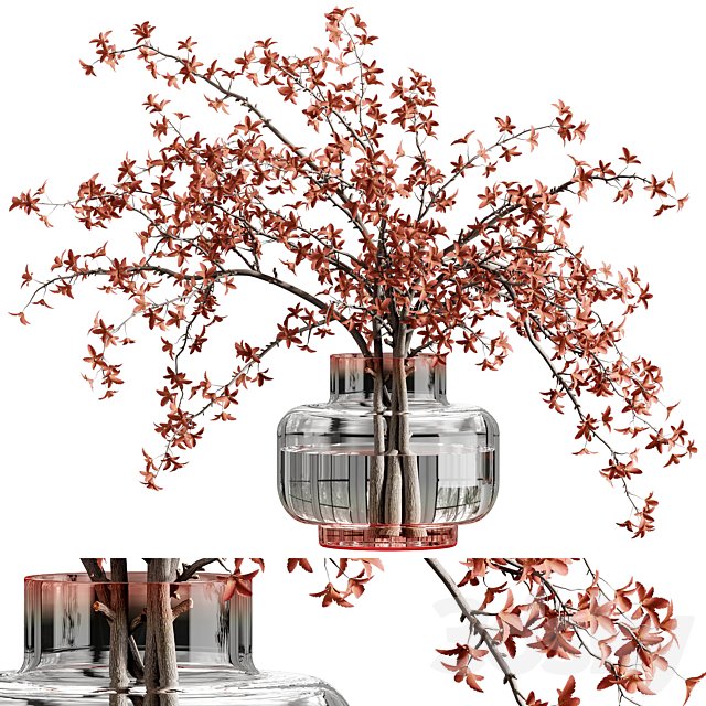 Twig bouquet in glass vase 44