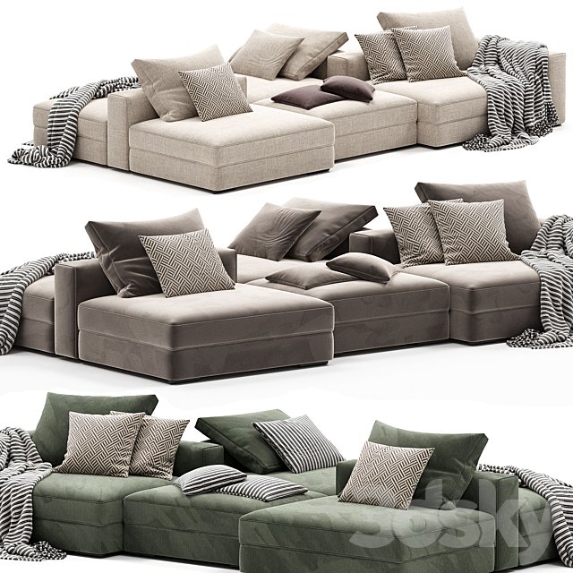Ananta Double-Sided Sectional Sofa Composition