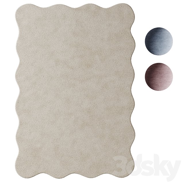 Organic scallop rug by Layered